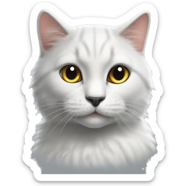 schwarze katze mit weißem punkt auf dem hals, katze ist etwas kleinr sticker