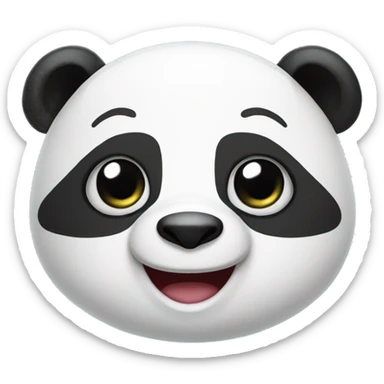 A cute panda with YAY written on a sign  sticker