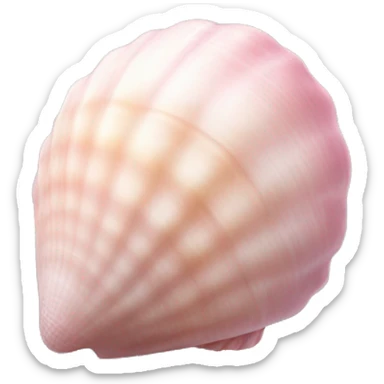 pastel pink shell realistic sticker