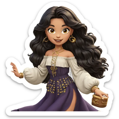 smiling girl in outdoor setting sticker