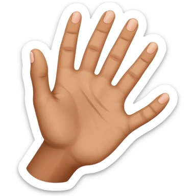 Hand reaching sticker