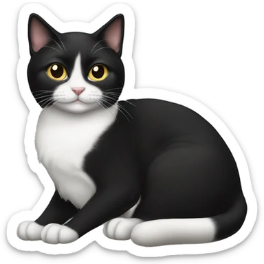 Female Tuxedo cat  sticker