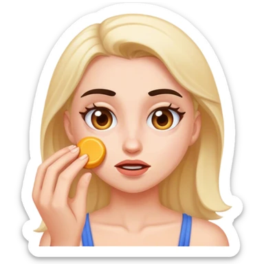 Katie making an oopsie  sticker