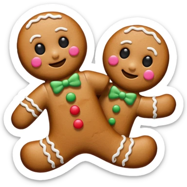 gingerbread with no eyes sticker
