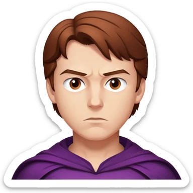 Young Erik Lehnsherr with brown hair, serious expression, before becoming Magneto sticker