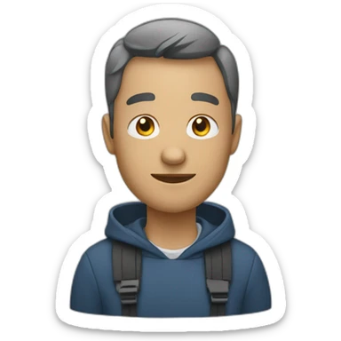 Une personne qui est contente sticker