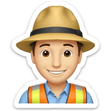 homme créole réunionnais  avec chapeau embouteillage route  sticker