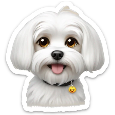 Maltese with Cannes small dog   sticker