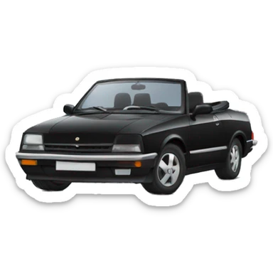 Opel black cabrio car sticker