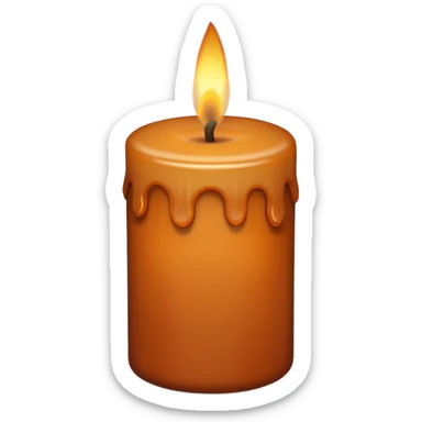 autumnal candle that’s brown  sticker