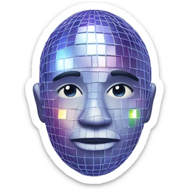 a man's head in the form of a disco ball





 sticker