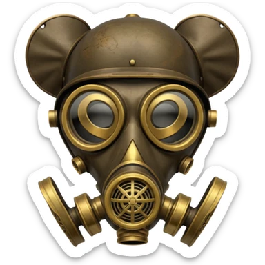 Death Korps Of Krieg Gas Mask Heart Steampunk Clone Army style love heart sticker