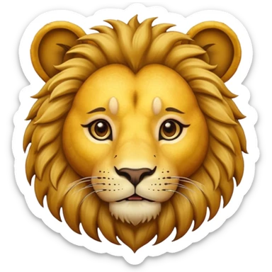 lion face with a paw print sticker