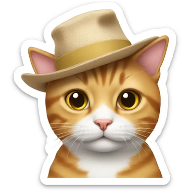 cat wearing a hat sticker