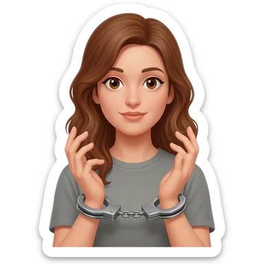 Women in handcuffs sticker