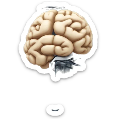 artificial intelligence brain wire electricity sticker