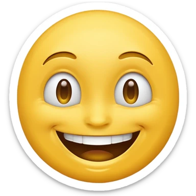Grinning face sticker