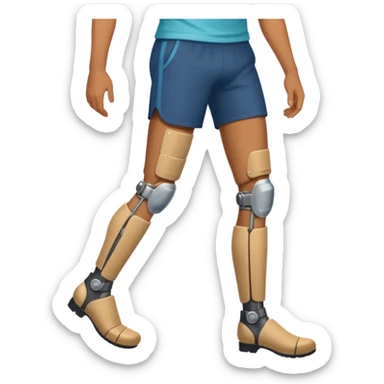 Man with prosthetic leg sticker