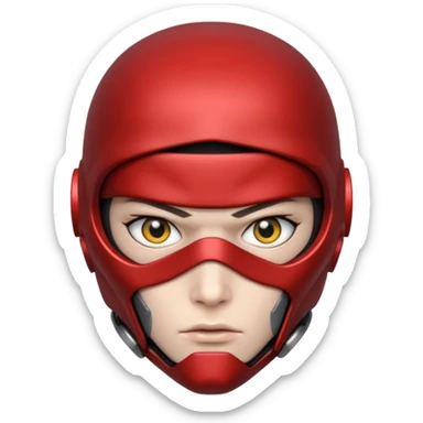 cyborg ninja face sticker