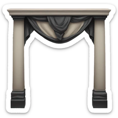 mantle black sticker