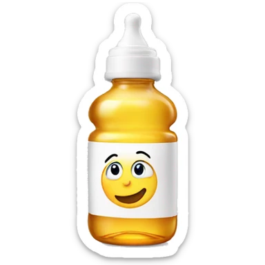 Baby oil bottle sticker