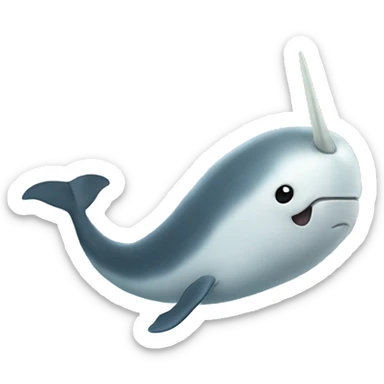 narwhal with iceberg  sticker