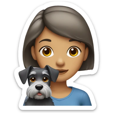 girl with a schnauzer sticker