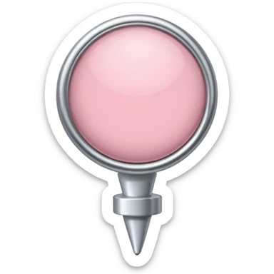 pale pink push pin  sticker