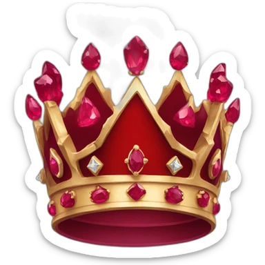 Red ruby crown sticker