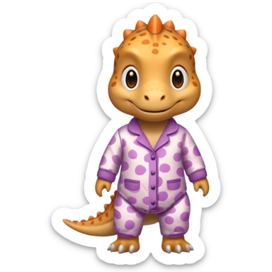 Cute Dino wearing pajamas  sticker