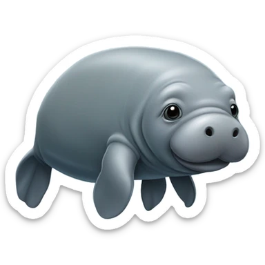 Eye lashes on a manatee  sticker
