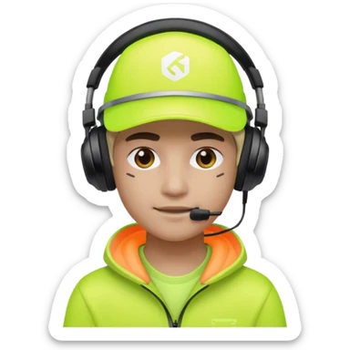 Neon Visor Gamer sticker