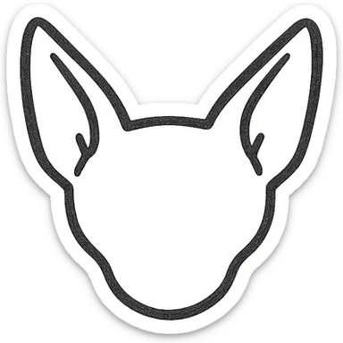 minimalist vector icon of a sphinx cat face, single tone, no facial features, cartoon style inspired by Beerus and Mew, modern, sleek, suitable for app icon sticker