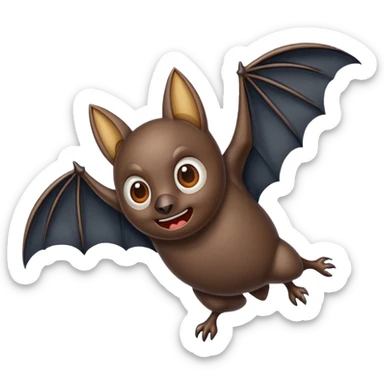 Flying bat sticker