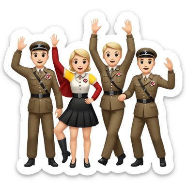 Nazis dancing sticker