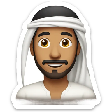 Arab man with a coconut sticker