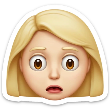 make me an emoji who looks disgusted with a lip curl sticker