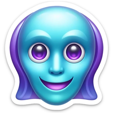 glitter cian and purple phantom sticker