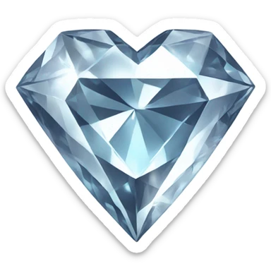 Heart shaped diamond shining sticker