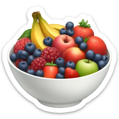 A bowl of nourishing fruits sticker