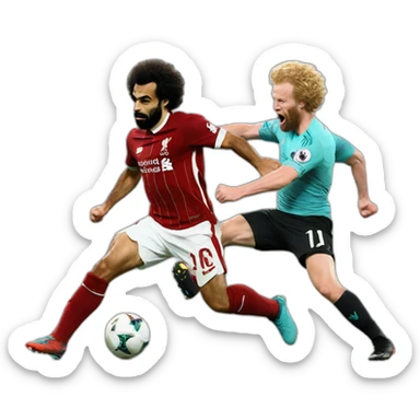Mo salah fighting erling halland sticker