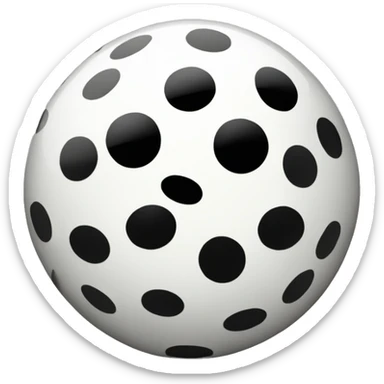 white and cheetah print 8 ball sticker