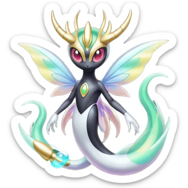 Meloetta-Giratina-Pokémon-Fakémon-fusion-hybrid-creature sticker