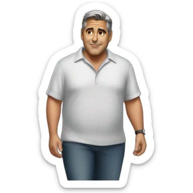 fat fat fat george clooney sticker