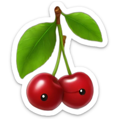 Cherries in the hands sticker