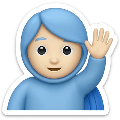 Un huggy wuggy saludando sticker