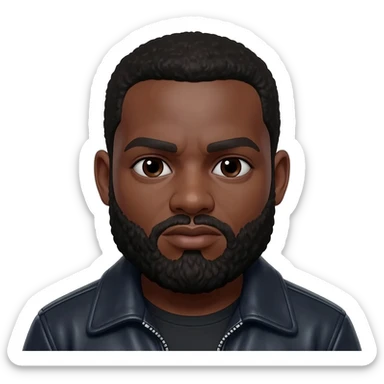 Homme noir barbue sticker