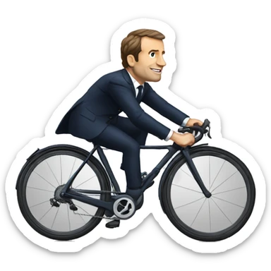 Macron en velo sticker
