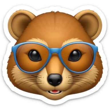 Mongoose with sub glasses sticker