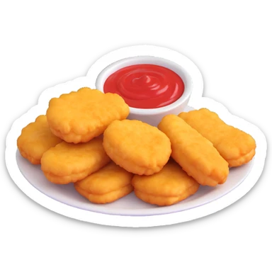 Chicken McNuggets with dipping sauce sticker